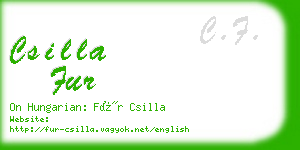 csilla fur business card